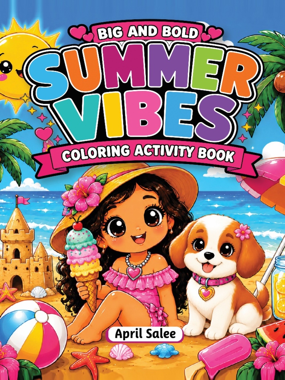 SUMMER VIBES Coloring & Activity Book — Sunshine in Every Page! 🌈